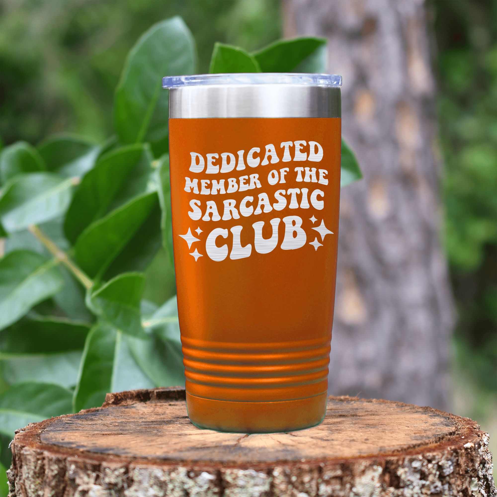 Orange pickelball tumbler Dedicated Sarcasm Club