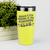 Yellow pickelball tumbler Dedicated Sarcasm Club