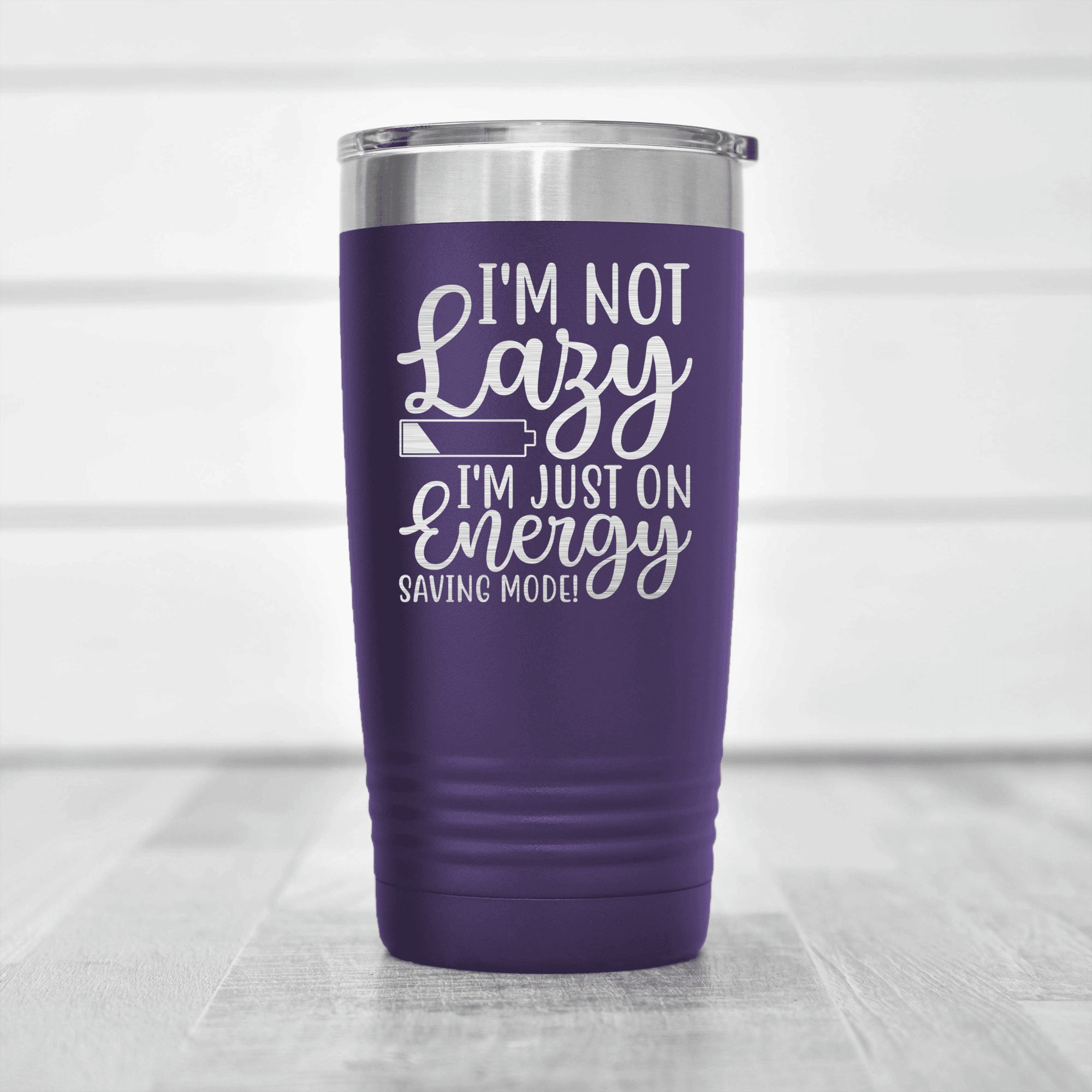 Purple pickelball tumbler Definitely Not Lazy