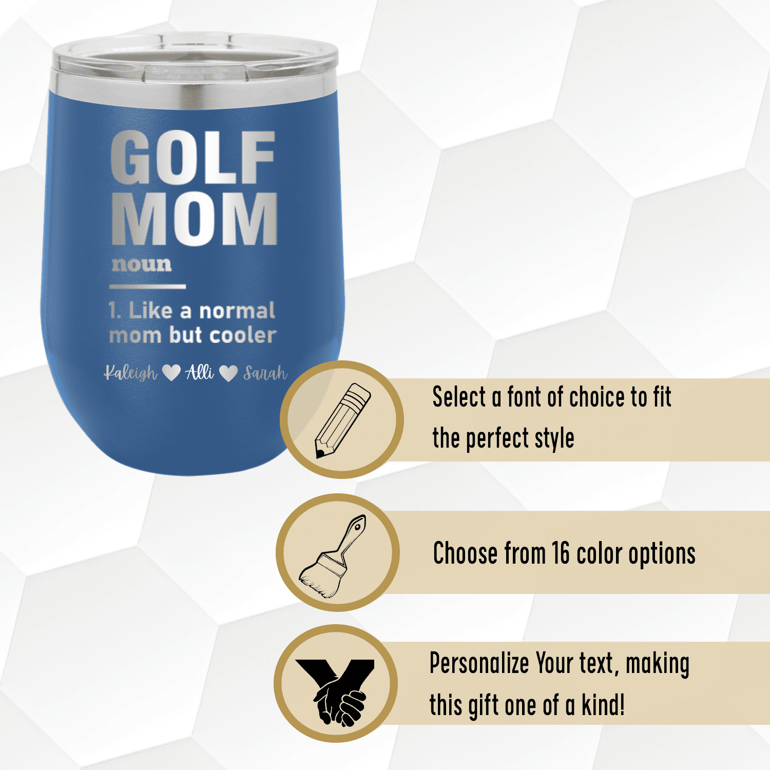 Definition Of A Golf Mom Wine Tumbler