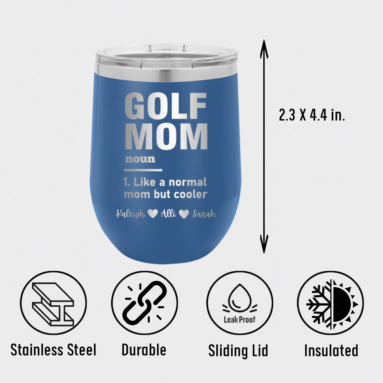Definition Of A Golf Mom Wine Tumbler