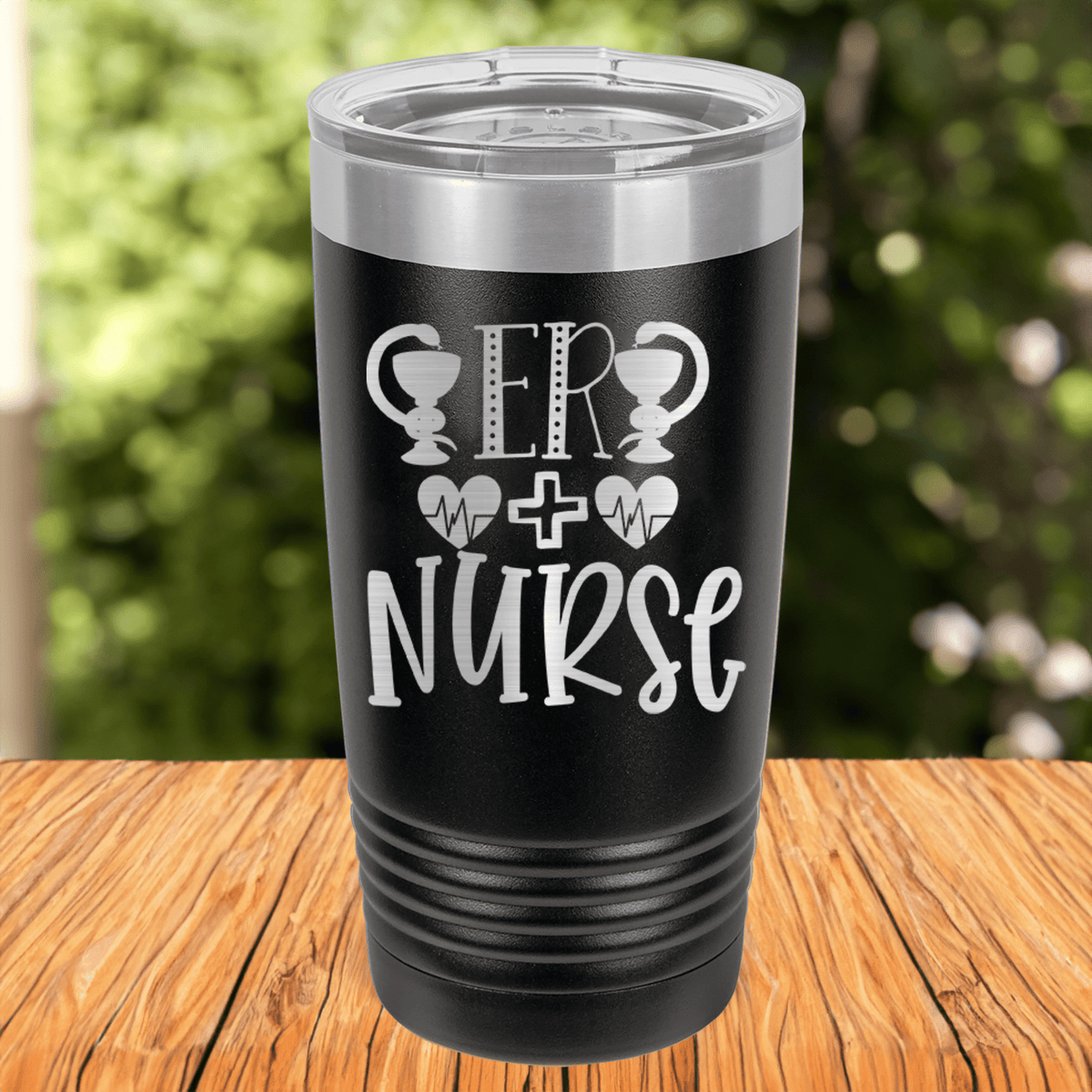 Funny ER Nurse Ringed Tumbler