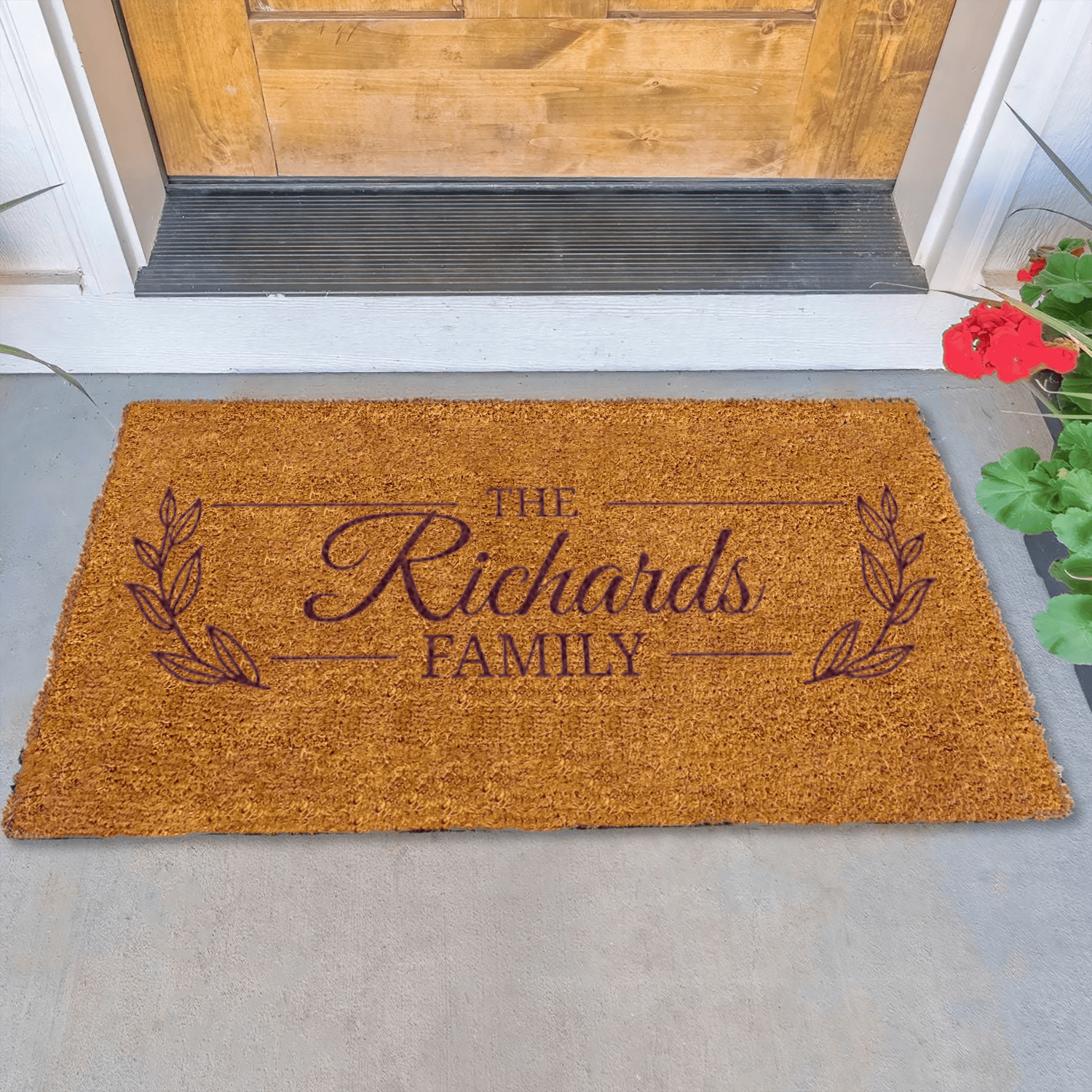 Family Noble Knot Engraved Door Mat