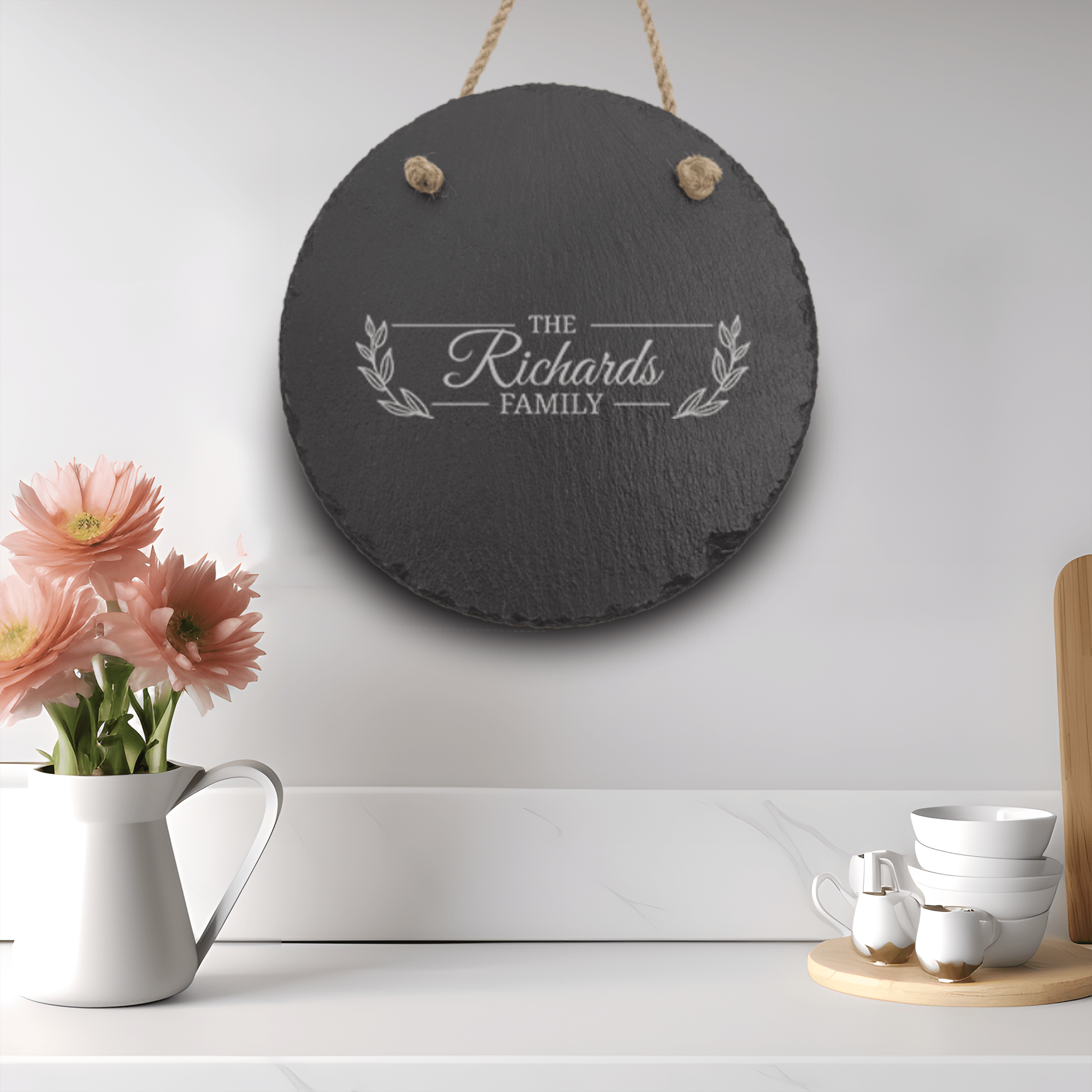 Family Noble Knot Slate Wall Decor