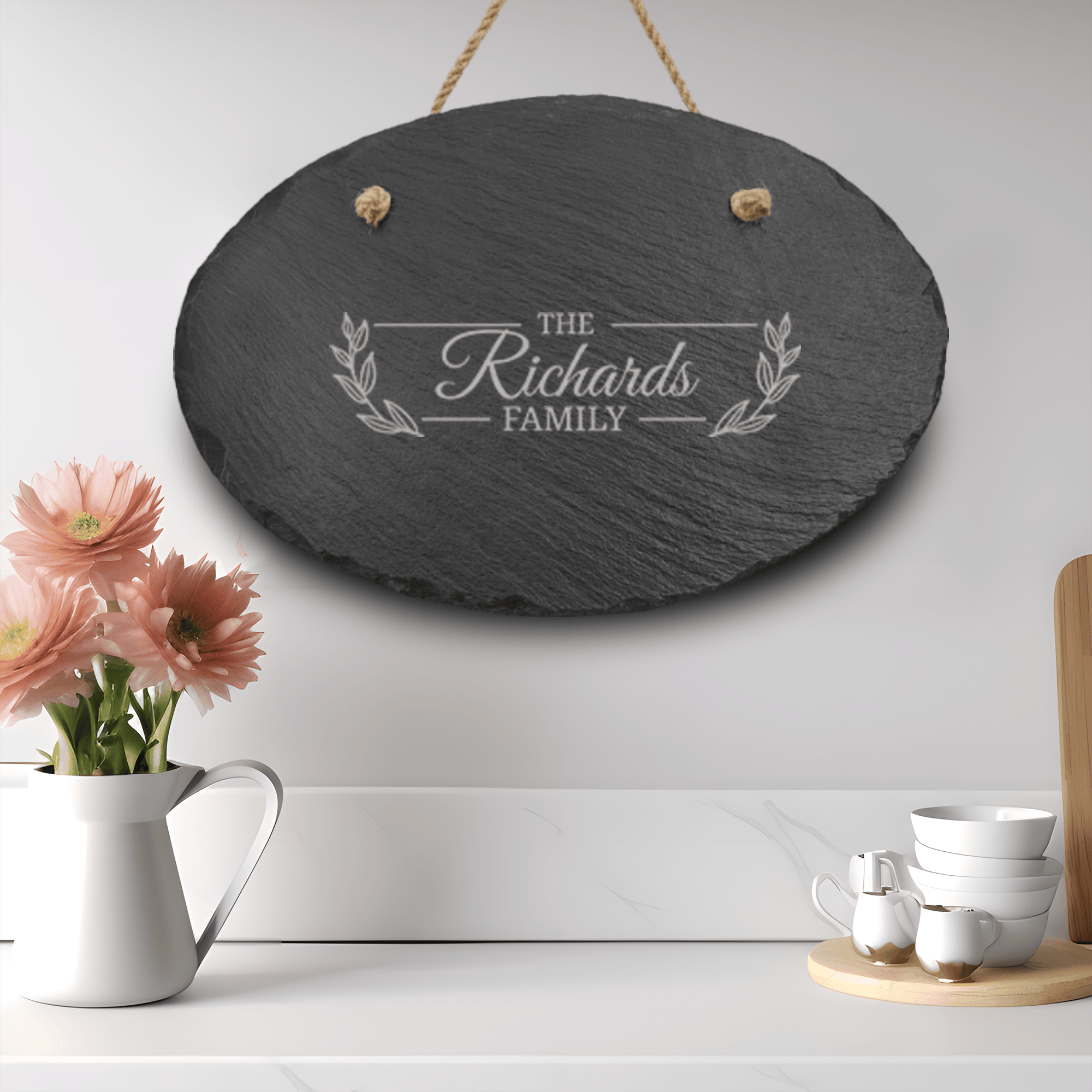 Family Noble Knot Slate Wall Decor