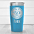 Light Blue Birthday Tumbler With Fifty Aged To Perfection Design