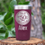 Maroon Birthday Tumbler With Fifty Aged To Perfection Design