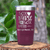 Maroon Nurse Tumbler With Fifty Percent Nurse Fifty Percent Coffee Design