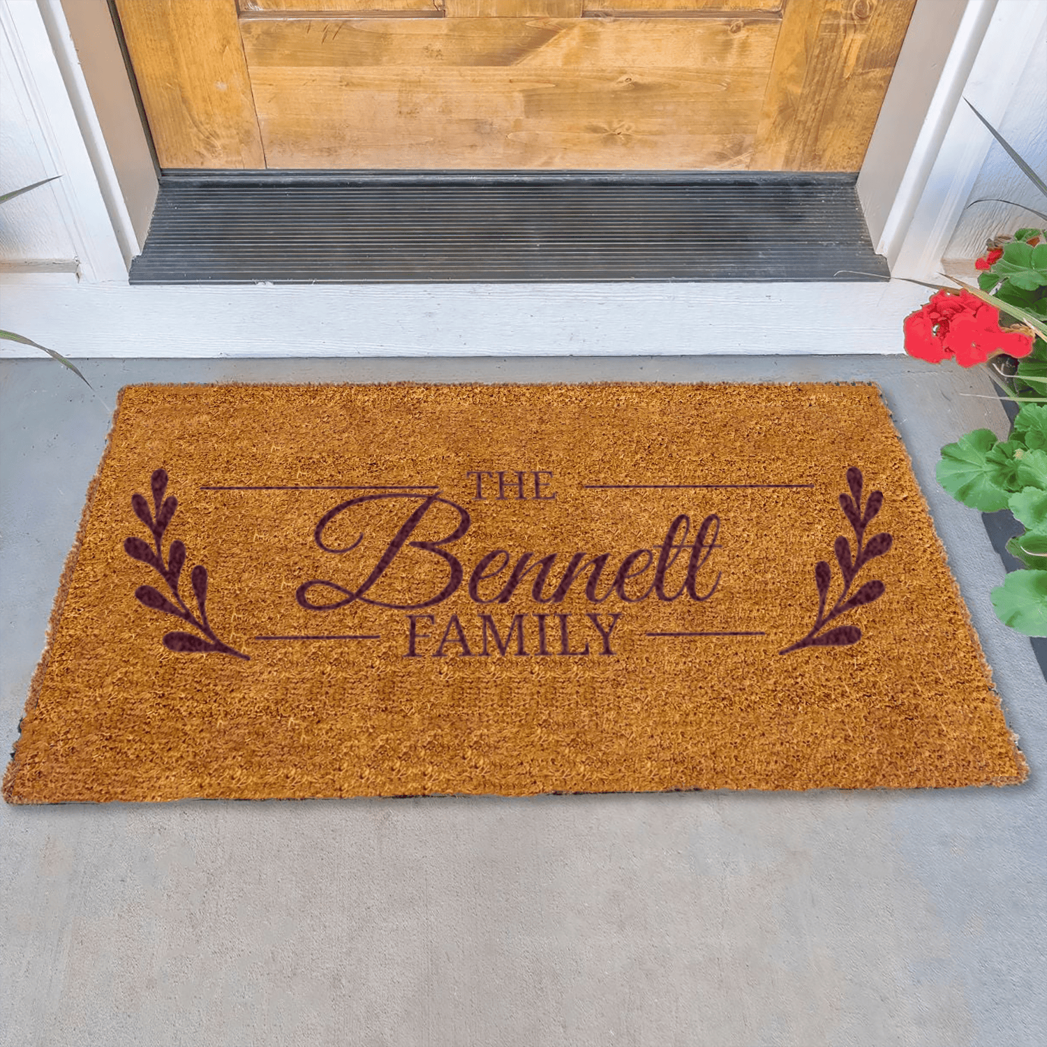 Flourishing Family Engraved Door Mat