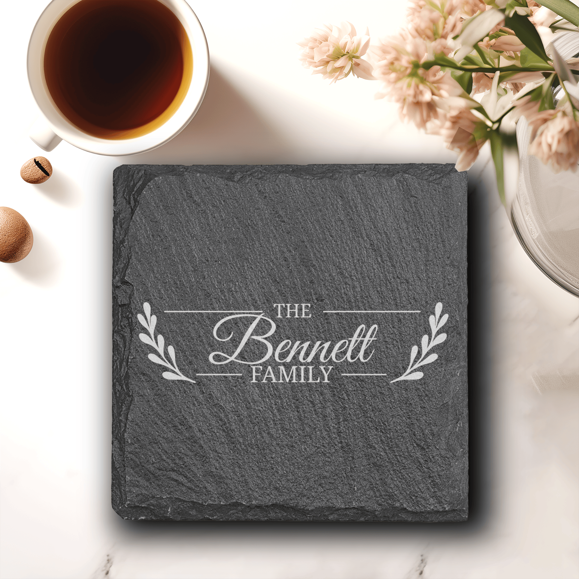 Flourishing Family Slate Coasters (Set of 4)