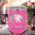 Pink Mothers Day Wine Tumbler With Flower Mama Bear Design