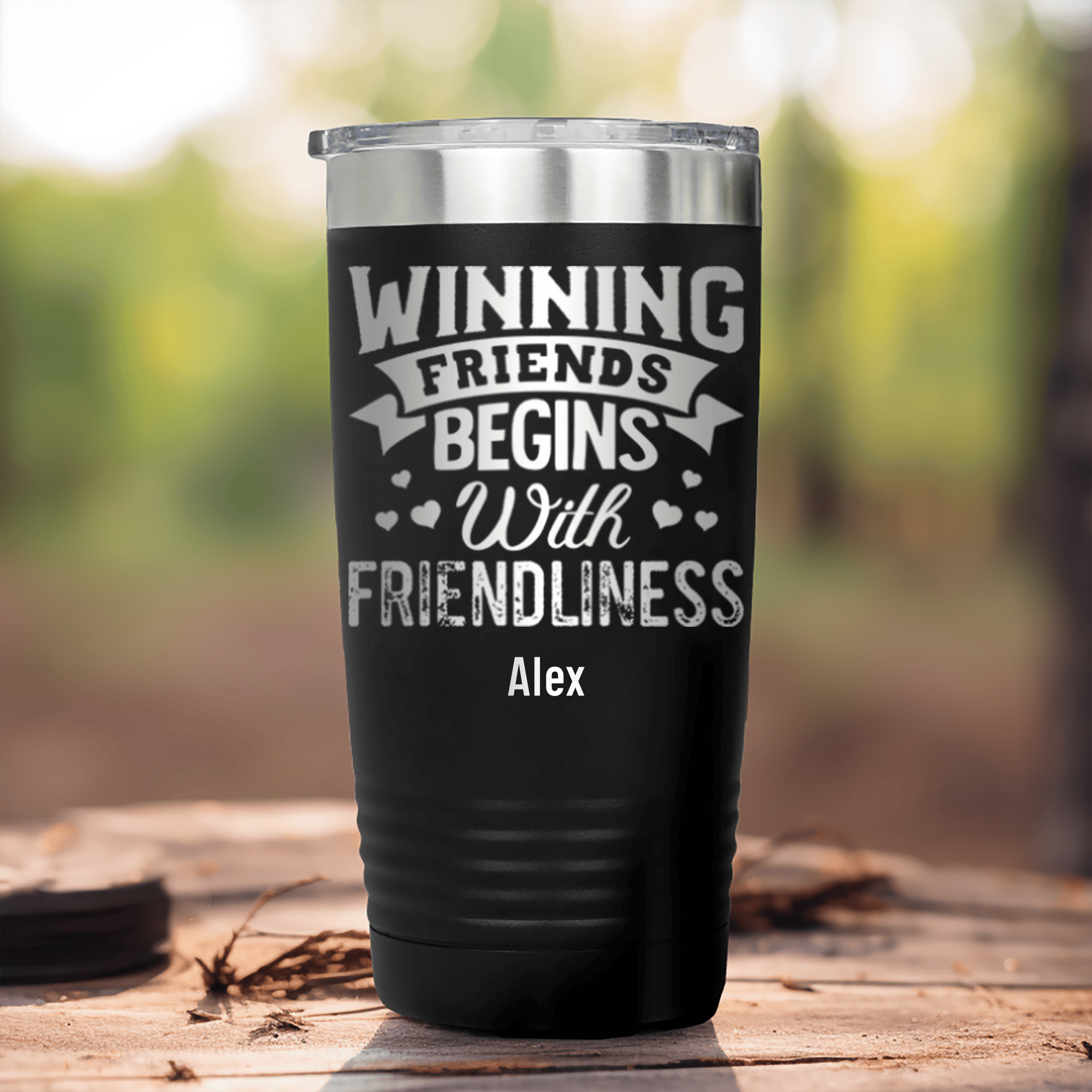 Black Best Friend Tumbler With Friends With Friendliness Design