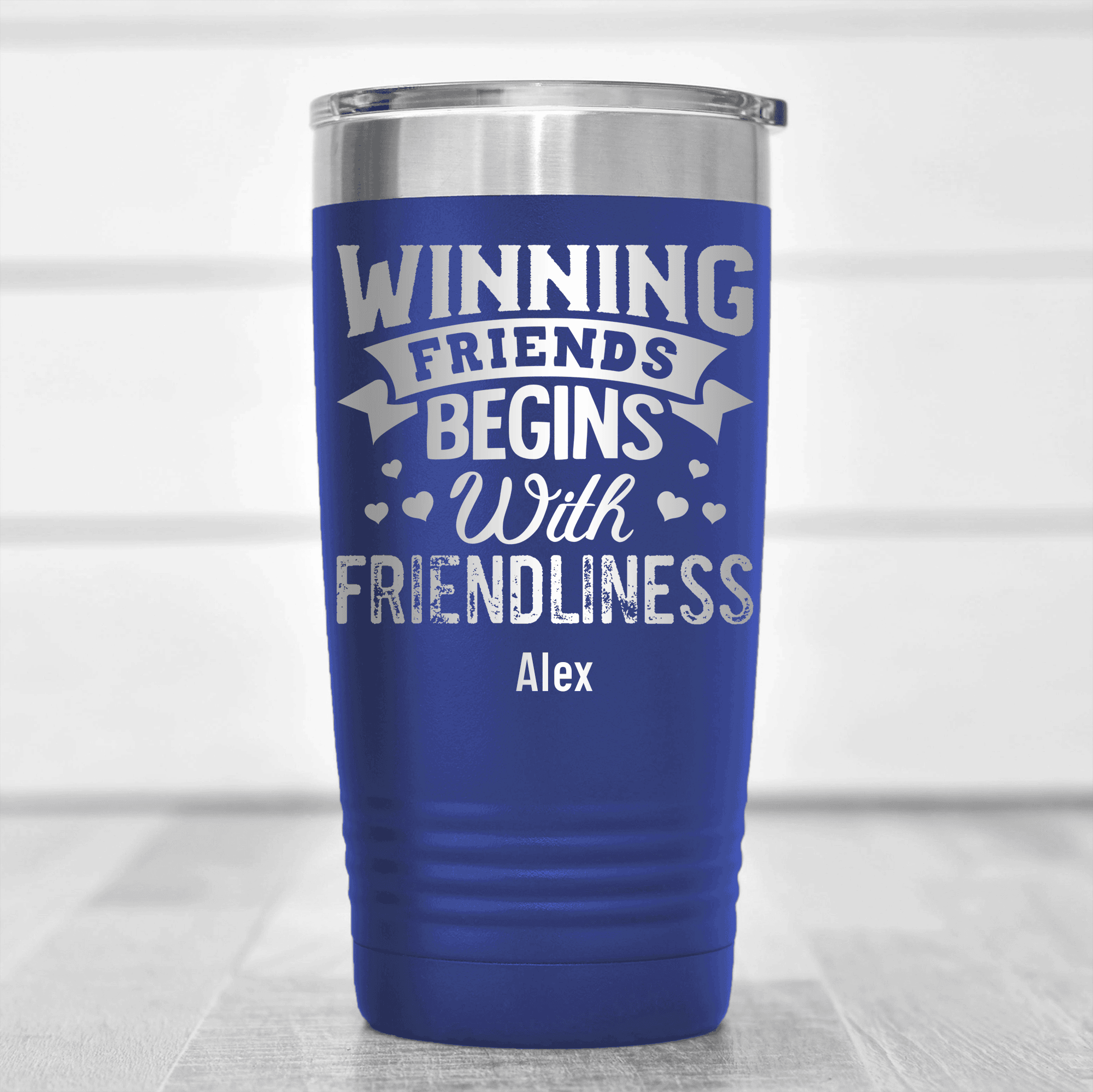 Blue Best Friend Tumbler With Friends With Friendliness Design