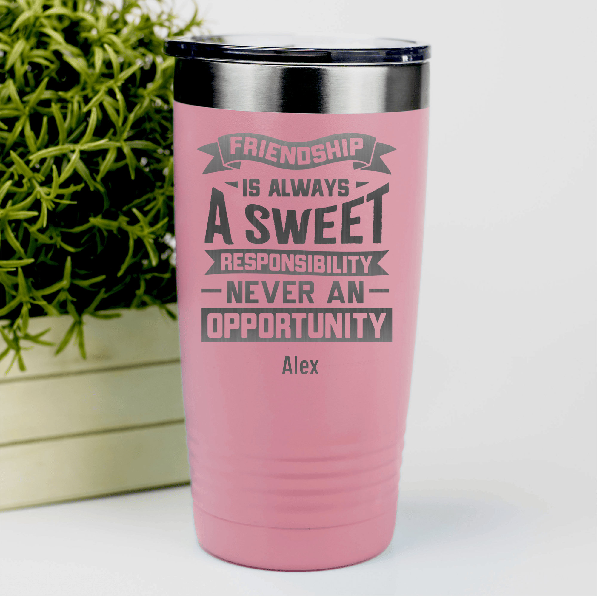 Salmon Best Friend Tumbler With Friendship Is A Responsibility Design