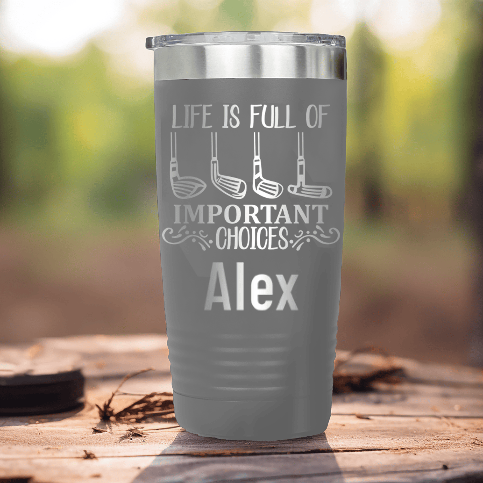 Grey Golf Gifts For Her Tumbler With Girls Have Choices Design