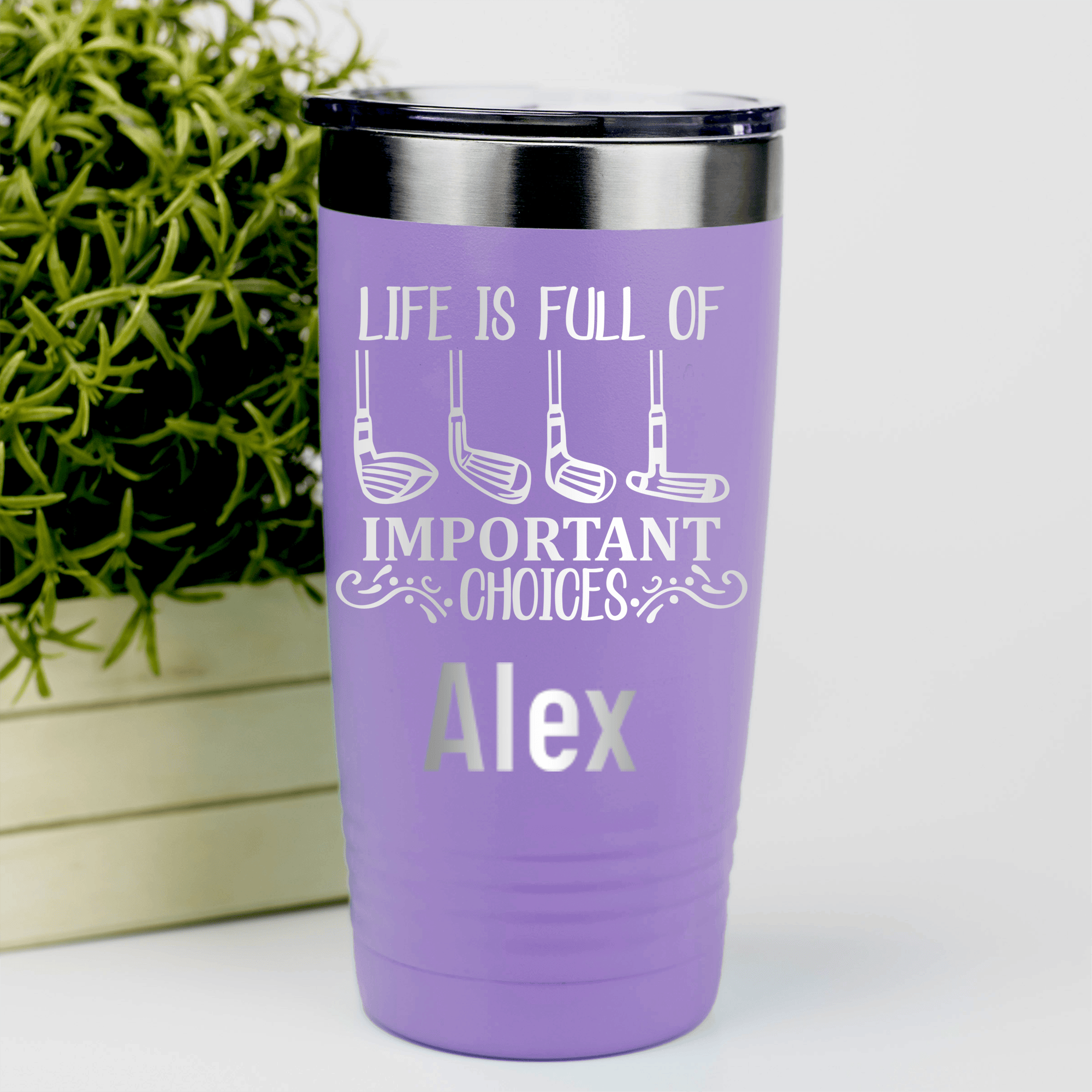 Light Purple Golf Gifts For Her Tumbler With Girls Have Choices Design