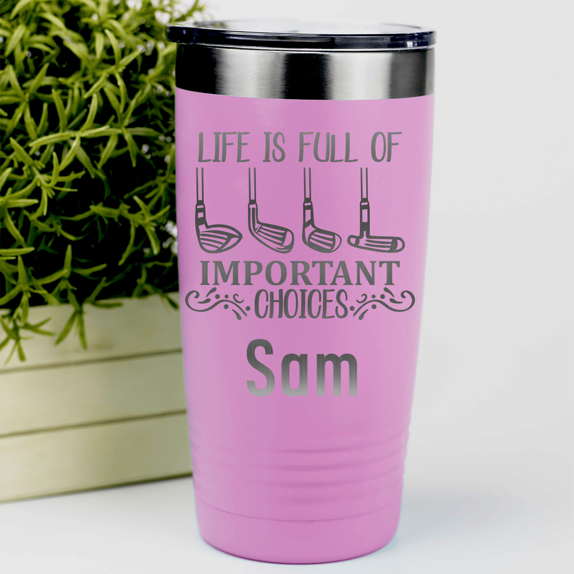 Pink Golf Gifts For Her Tumbler With Girls Have Choices Design