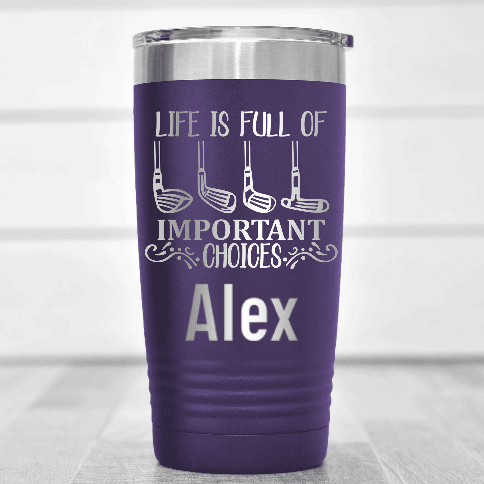 Purple Golf Gifts For Her Tumbler With Girls Have Choices Design