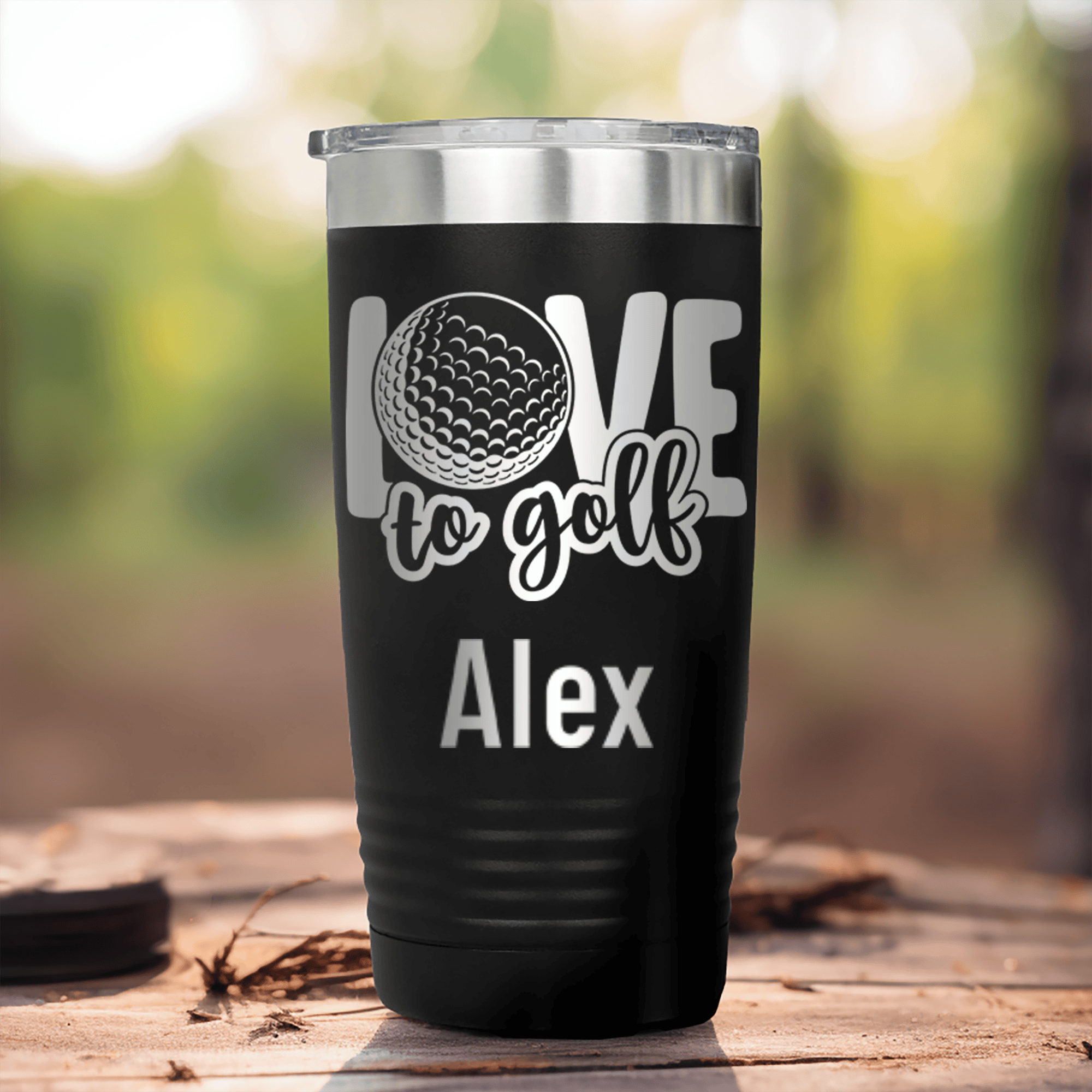 Black Golf Gifts For Her Tumbler With Golf Is Love Design