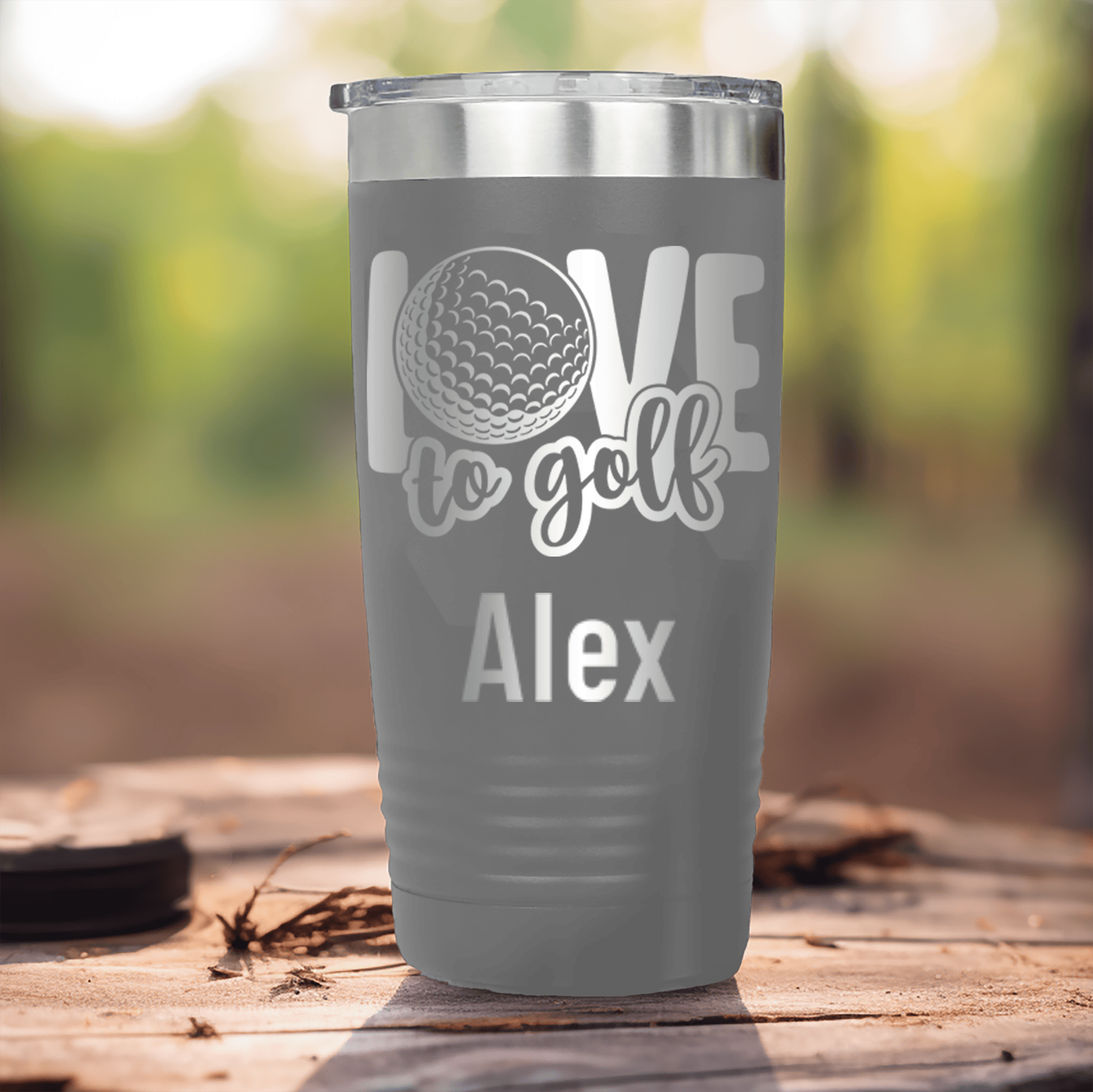 Grey Golf Gifts For Her Tumbler With Golf Is Love Design