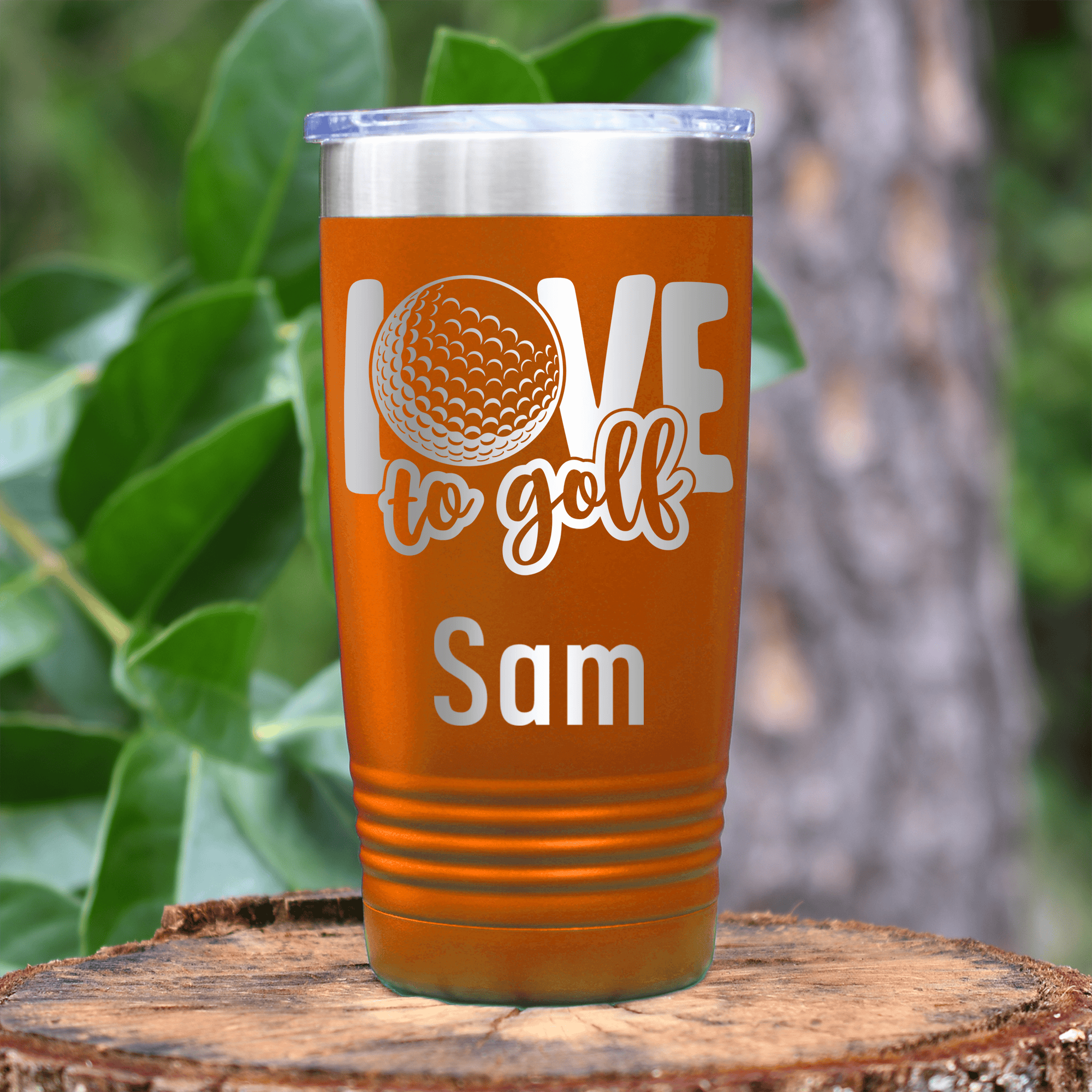 Orange Golf Gifts For Her Tumbler With Golf Is Love Design