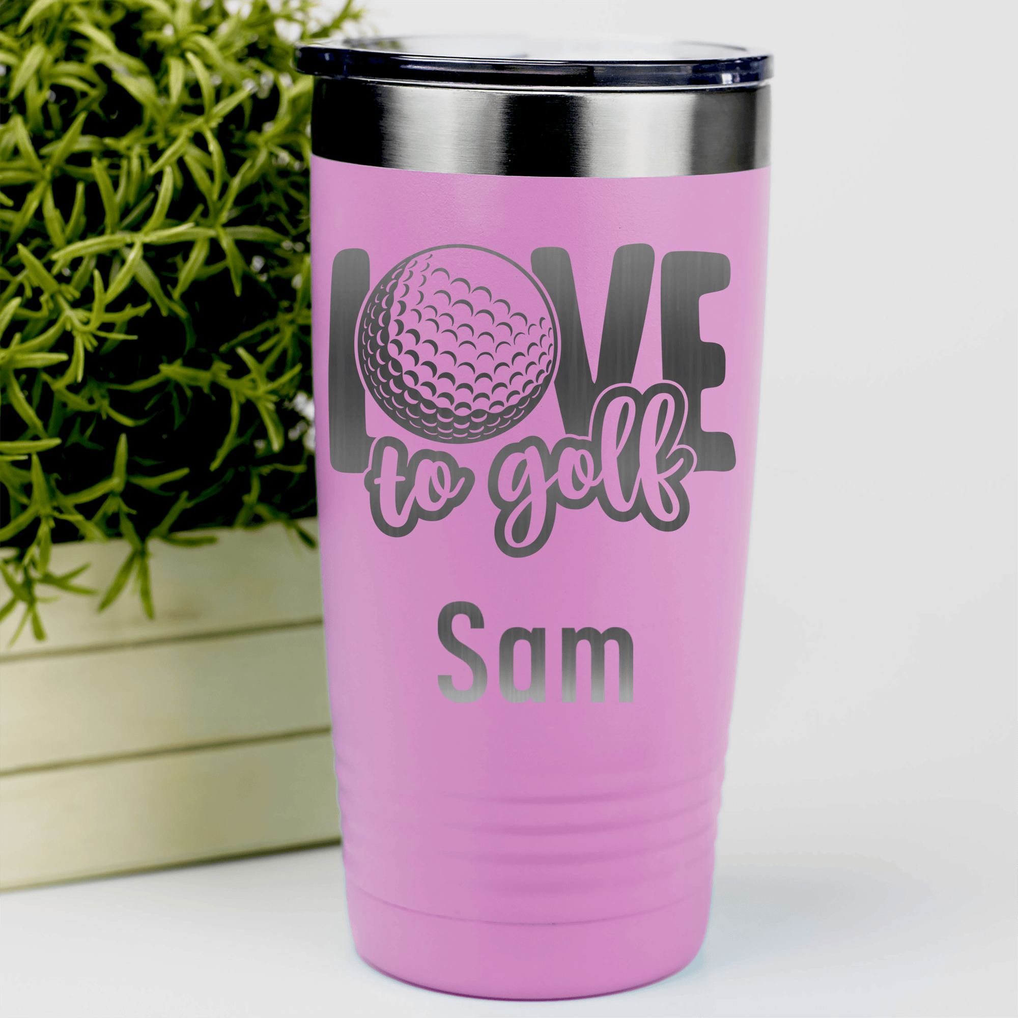 Pink Golf Gifts For Her Tumbler With Golf Is Love Design