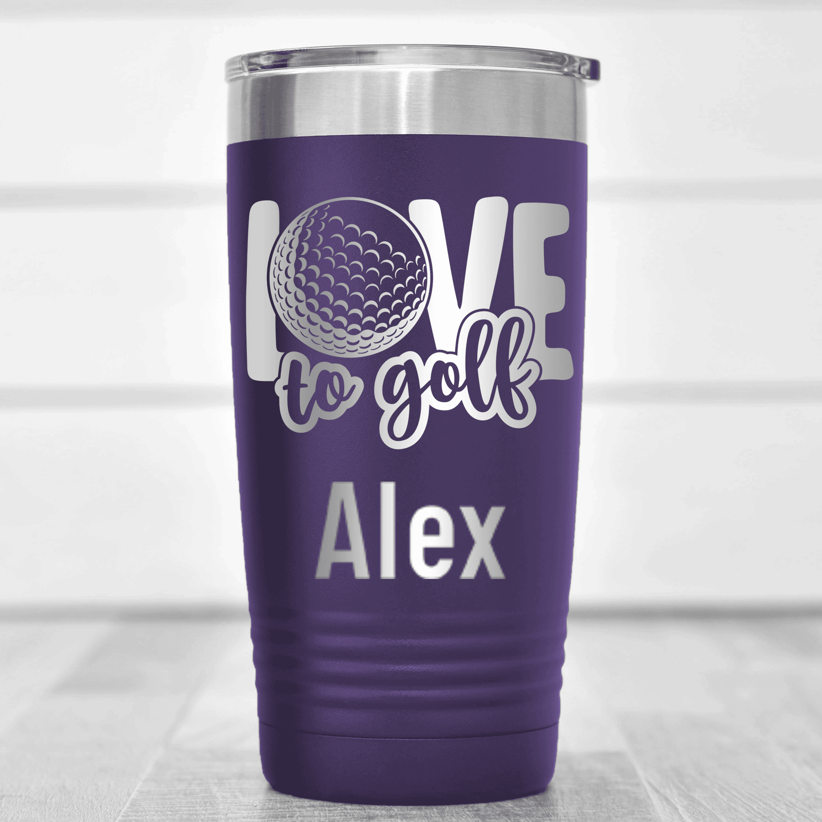 Purple Golf Gifts For Her Tumbler With Golf Is Love Design