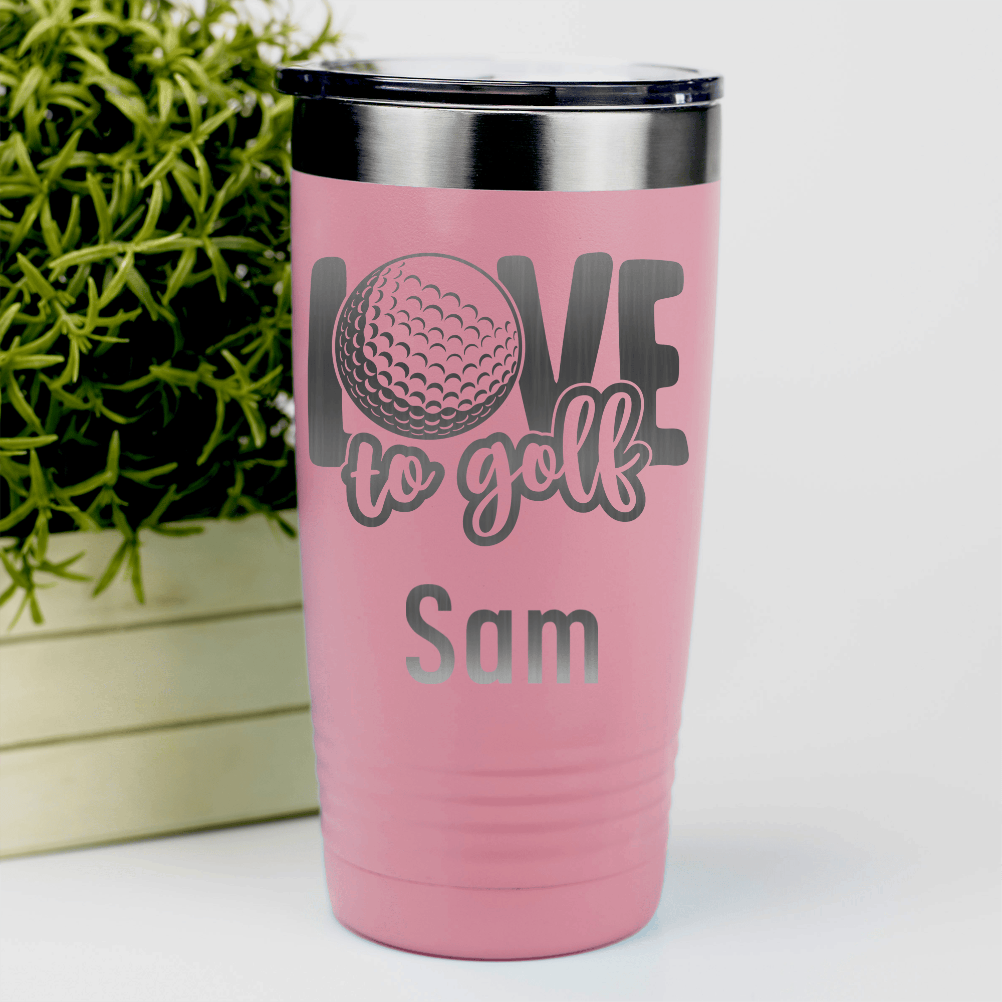 Salmon Golf Gifts For Her Tumbler With Golf Is Love Design