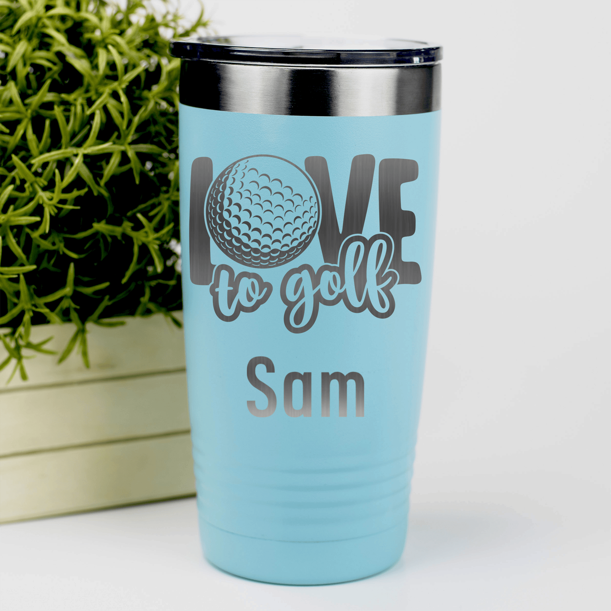 Teal Golf Gifts For Her Tumbler With Golf Is Love Design