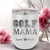 White Golf Mom Wine Tumbler With Golf Mama Design