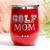 Red Golf Mom Wine Tumbler With Golf Mom Design