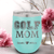 Teal Golf Mom Wine Tumbler With Golf Mom Design