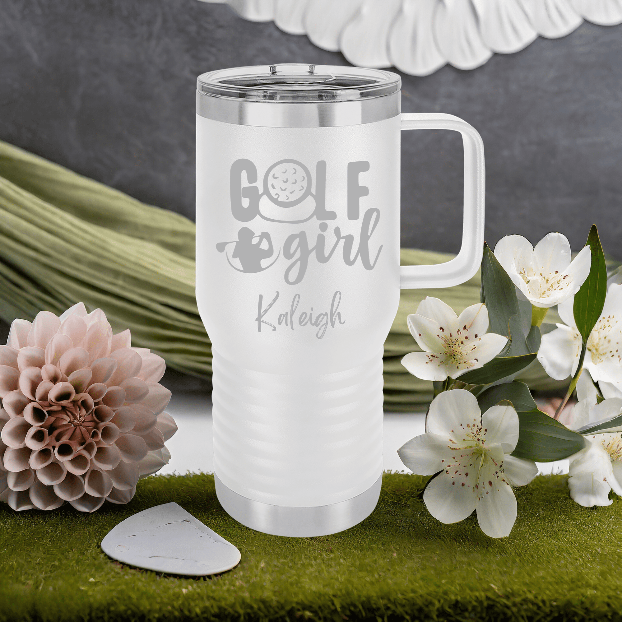 Elegant Birdie Bliss Tumbler – Personalized Golf Tumblers for Women