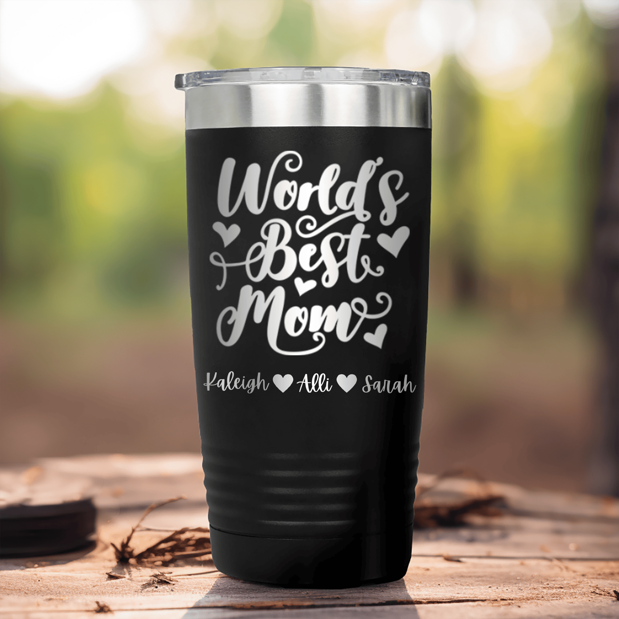 Black Mothers Day Tumbler With Greatest Mom In The World Design