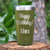 Military Green Birthday Tumbler With Happy Birthday Design