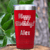 Red Birthday Tumbler With Happy Birthday Design