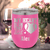 Pink Tennis For Her Wine Tumbler With Heart On The Tennis Court Design