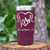 Maroon Nurse Tumbler With Heartbeat Design Design