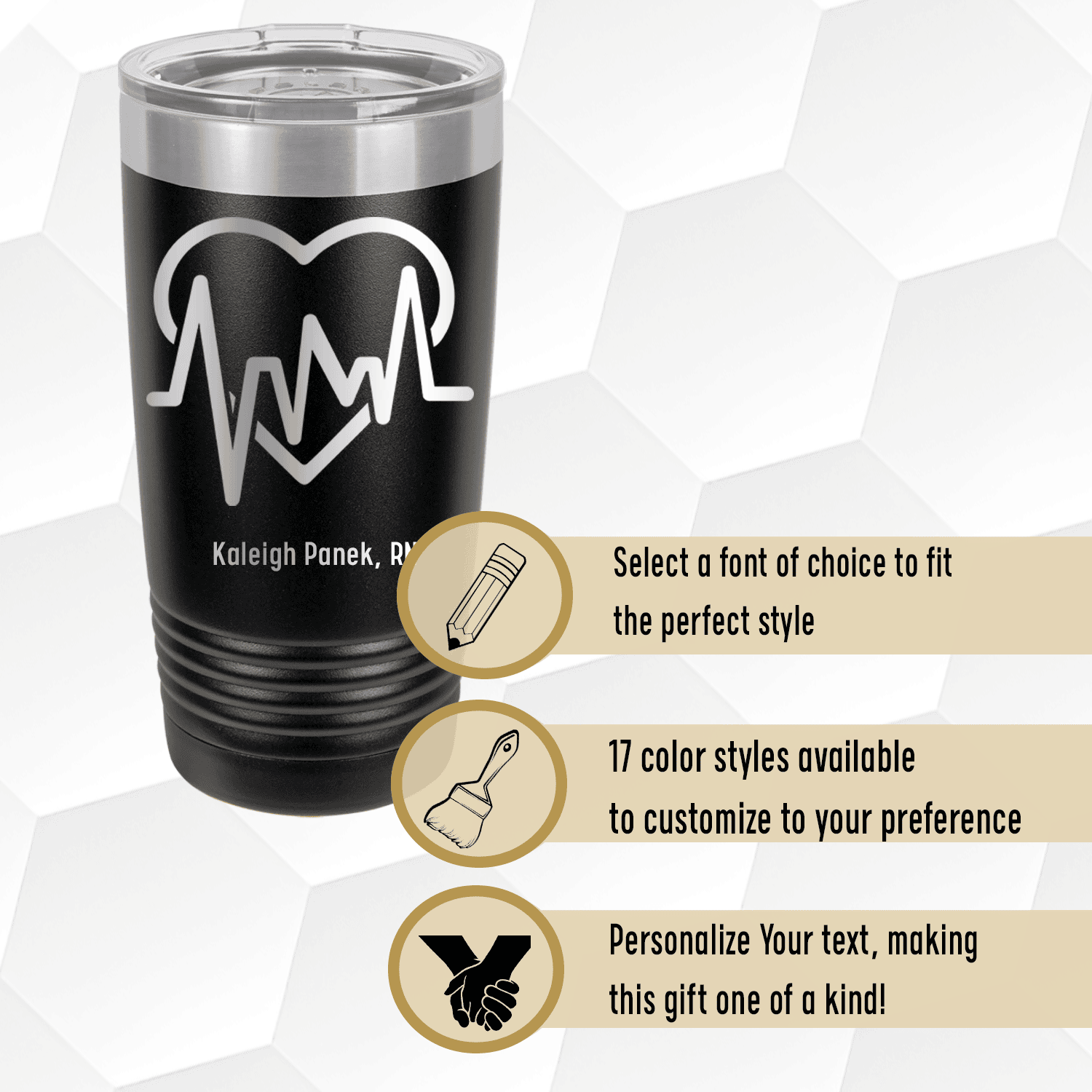 Heartbeat Design Tumbler