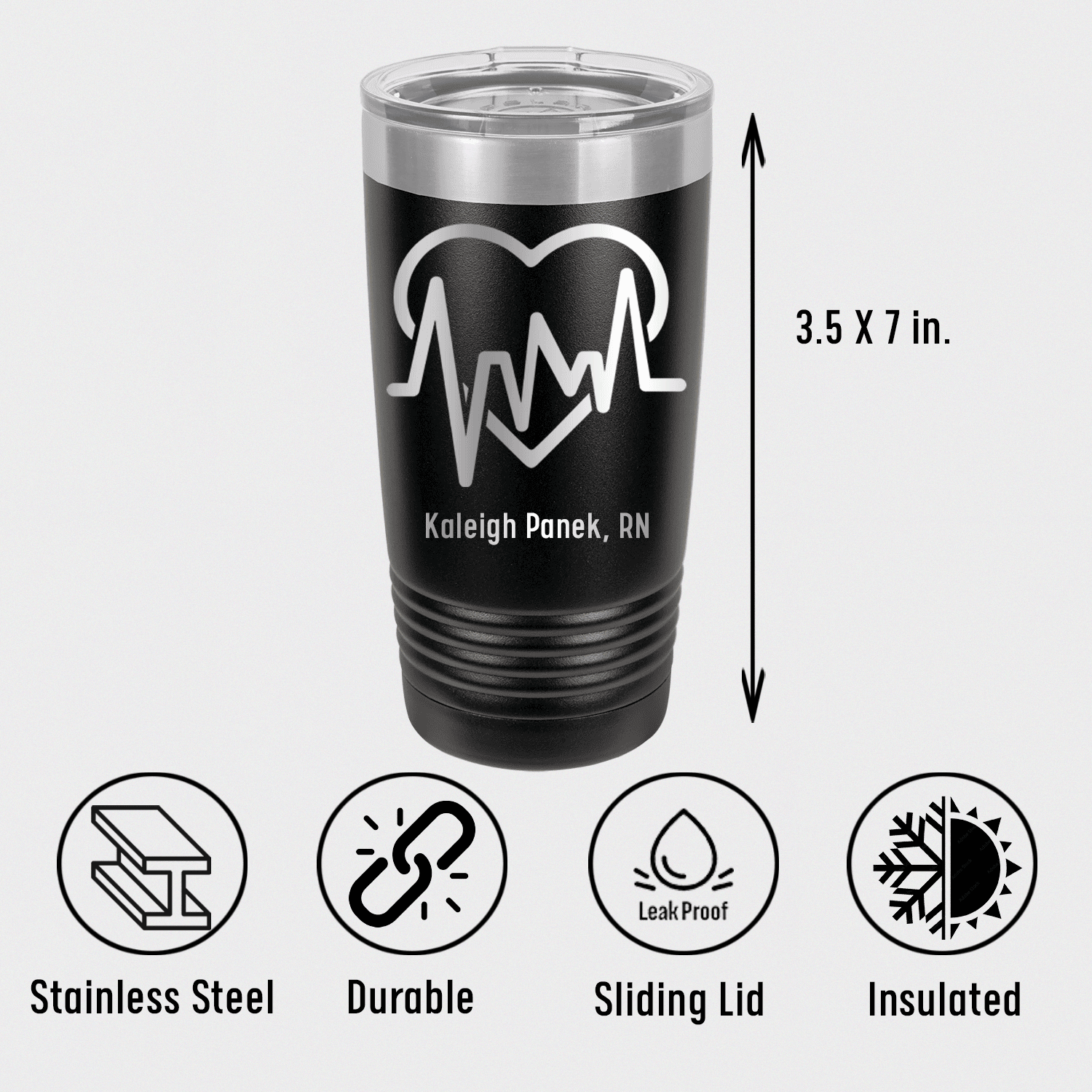 Heartbeat Design Tumbler