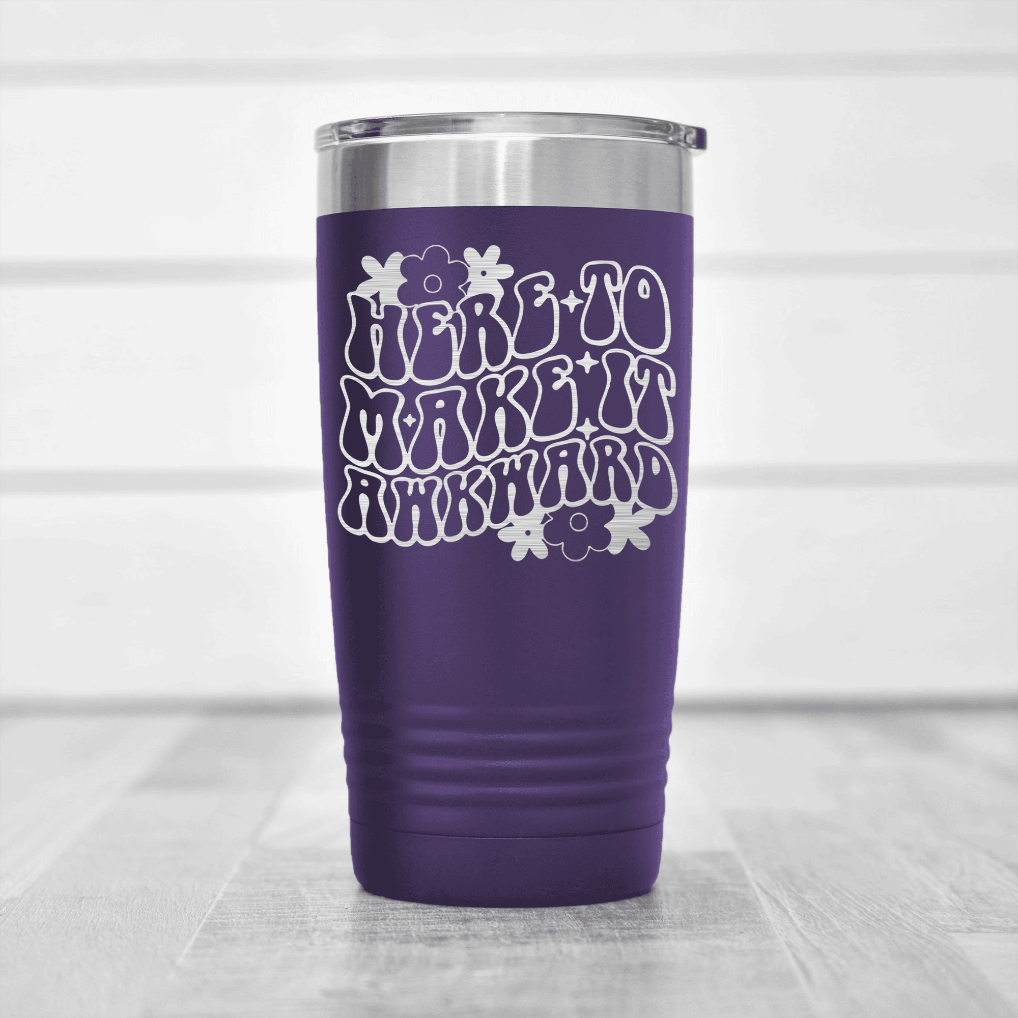 Purple pickelball tumbler Here To Make It Awkward