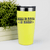 Yellow pickelball tumbler Here To Make It Weird