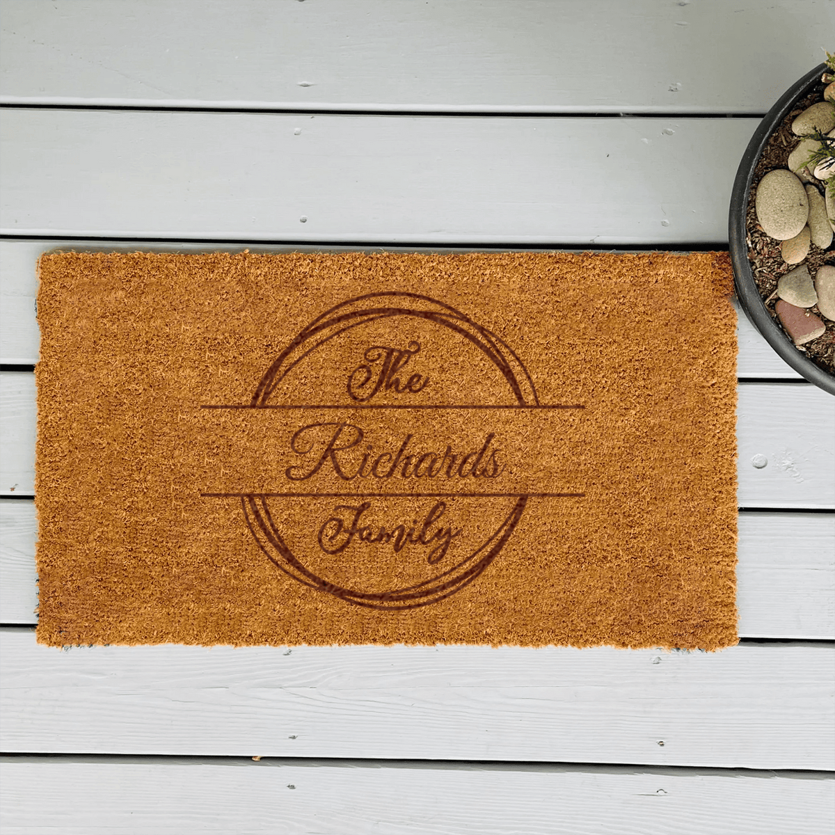 Heriloom Banner Engraved Door Mat