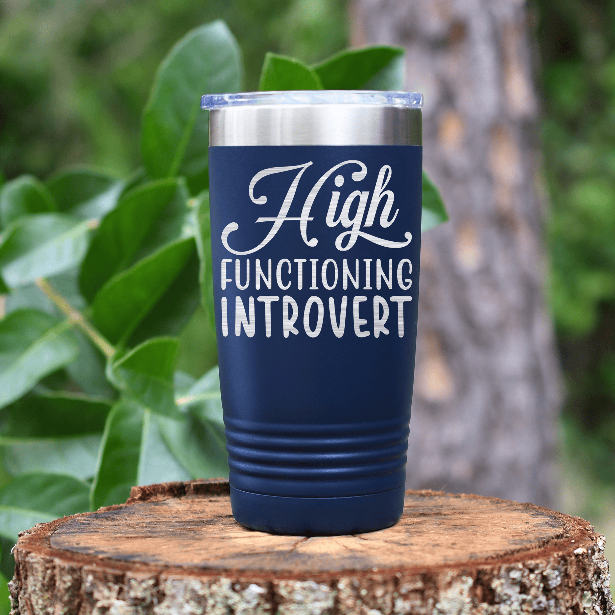 Navy pickelball tumbler High Functioning Introvert