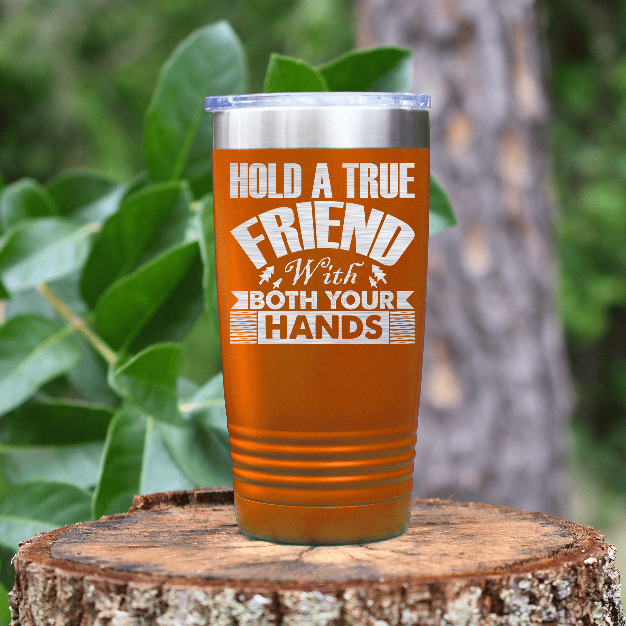 Orange Best Friend tumbler Hug Your Friend