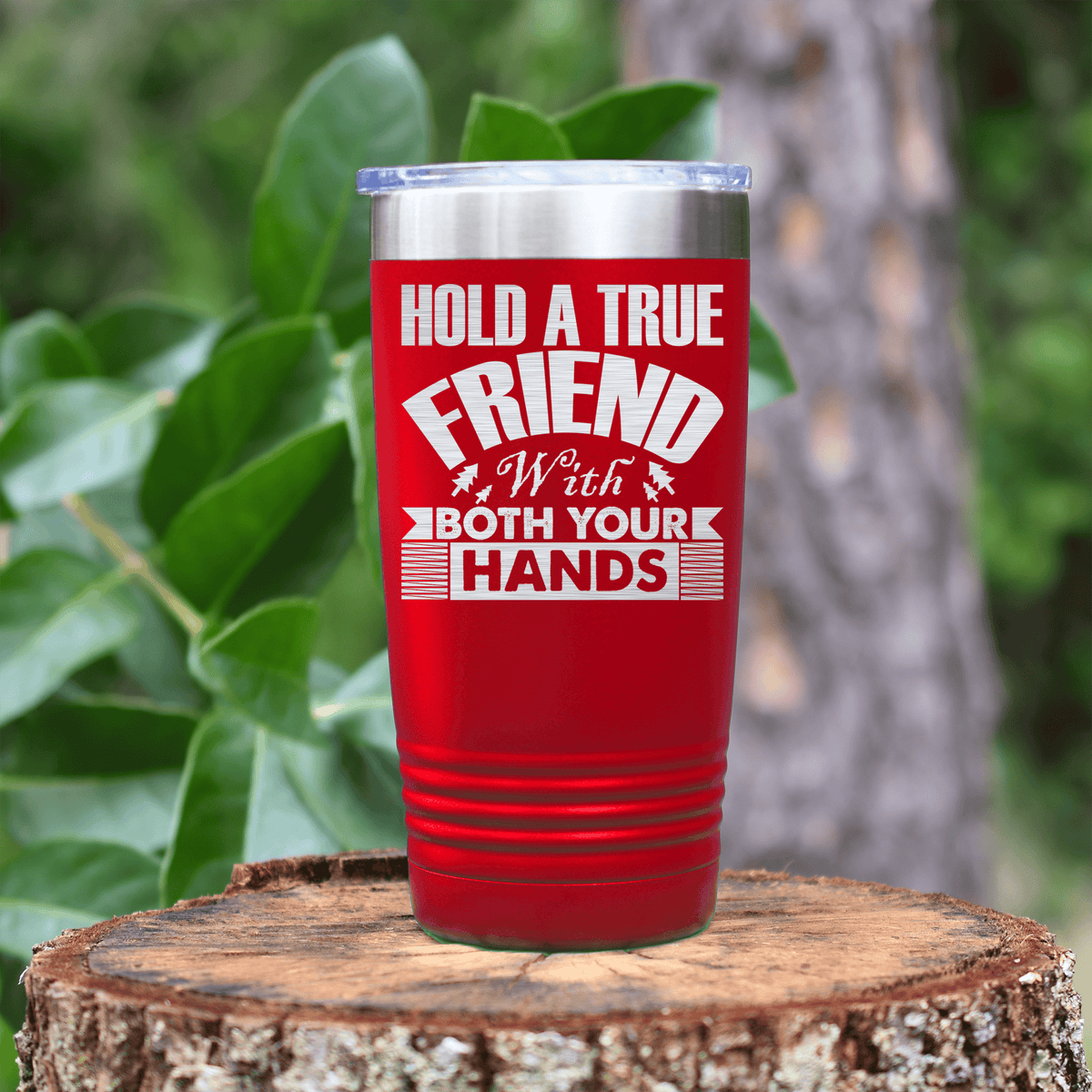 Red Best Friend tumbler Hug Your Friend