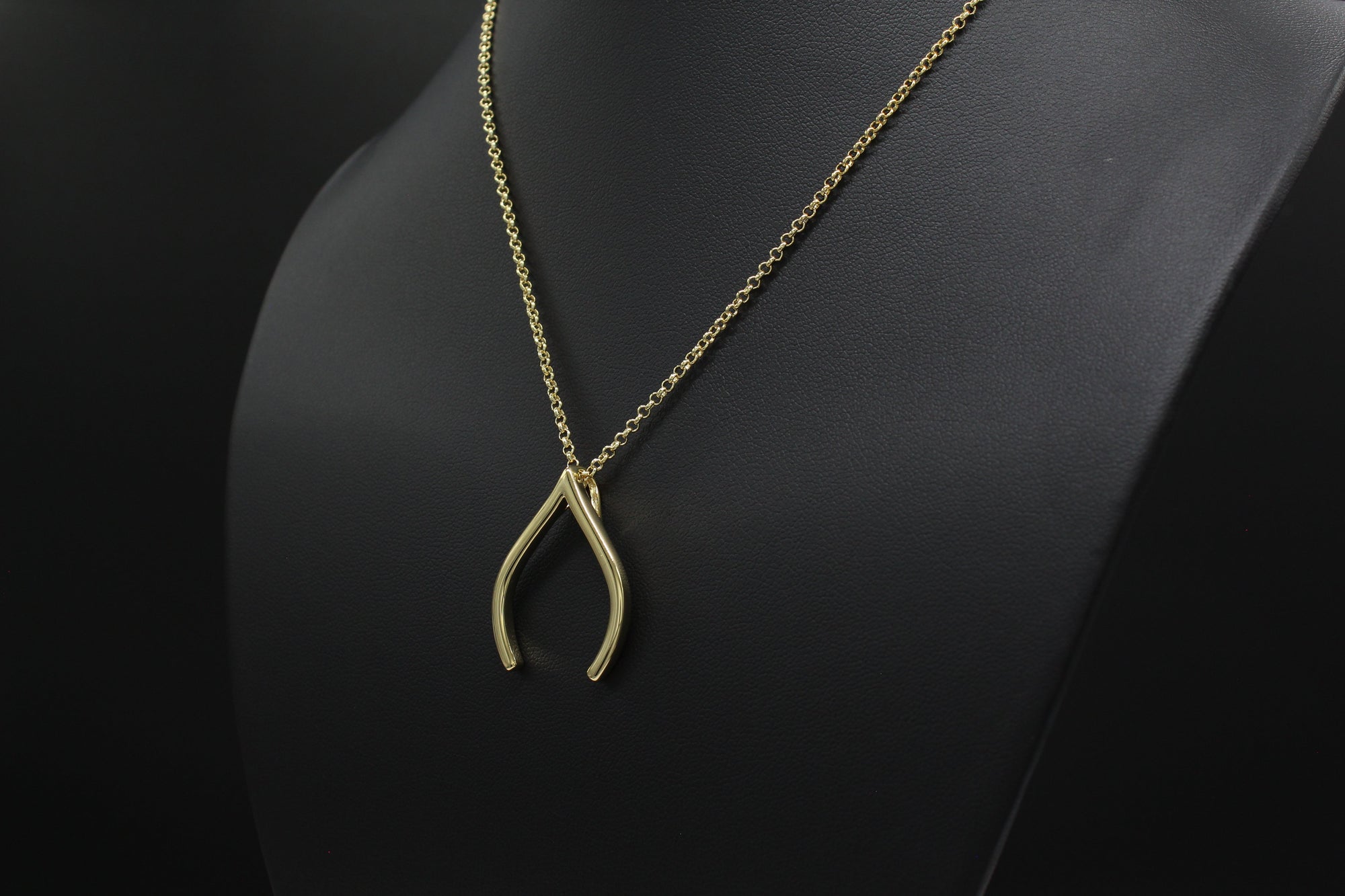 Ring Holder & Gold Wishbone Necklace