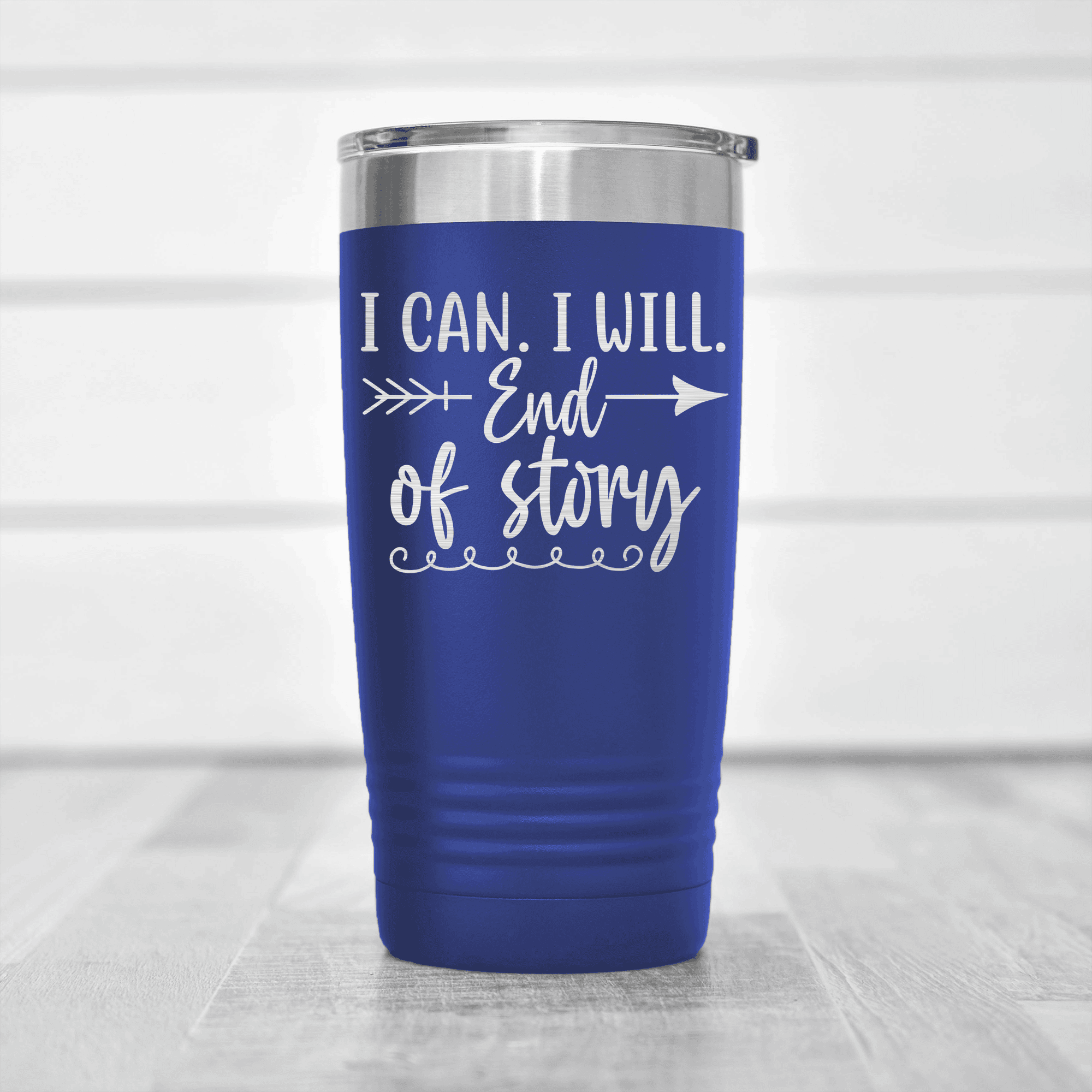 Blue pickelball tumbler I Can And I Will