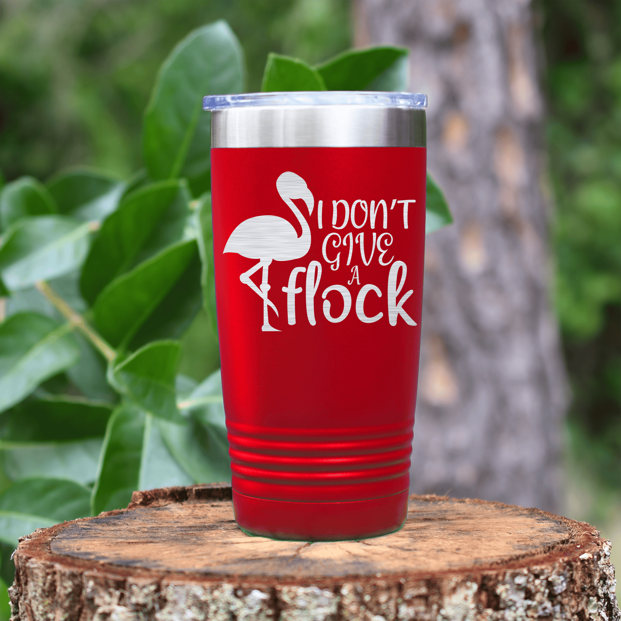 Red pickelball tumbler I Dont Give A Flock