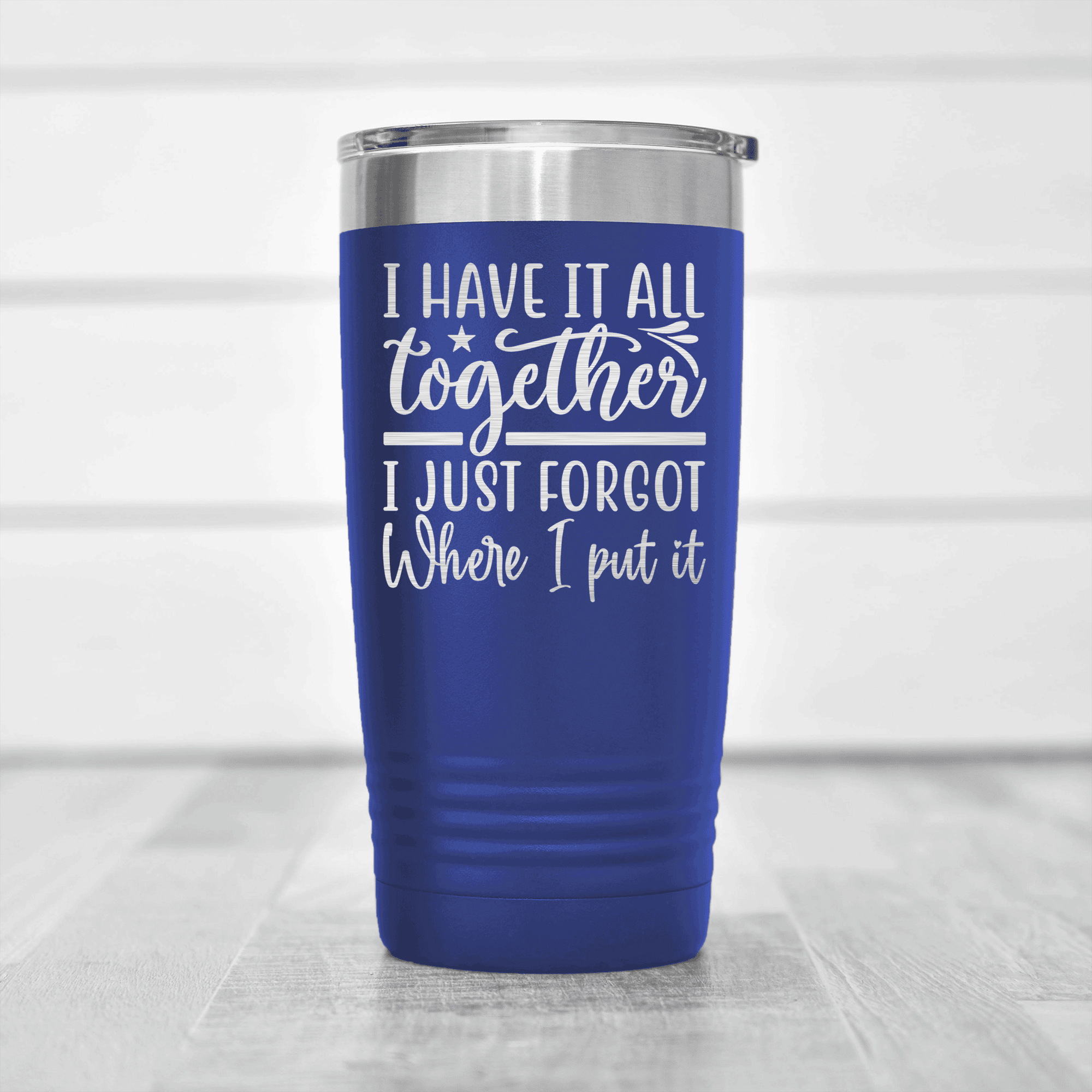 Blue pickelball tumbler I Lose Everything